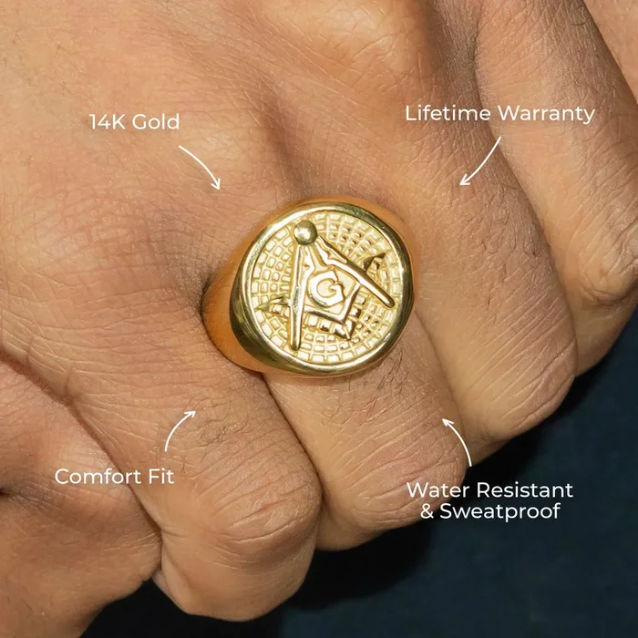Mens Jewelry – Mason Gold Pinky Ring | 19 Grams