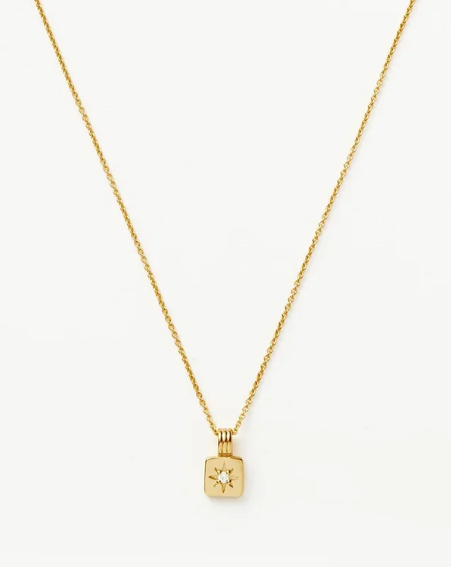 Mini Star Ridge Pendant Necklace | 18ct Gold Vermeil