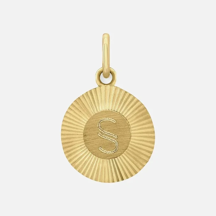 Mini Vinyl Initial Pendant