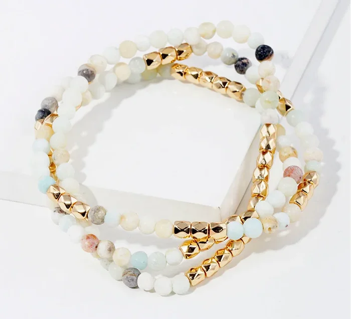 Mint and Gold Bracelets