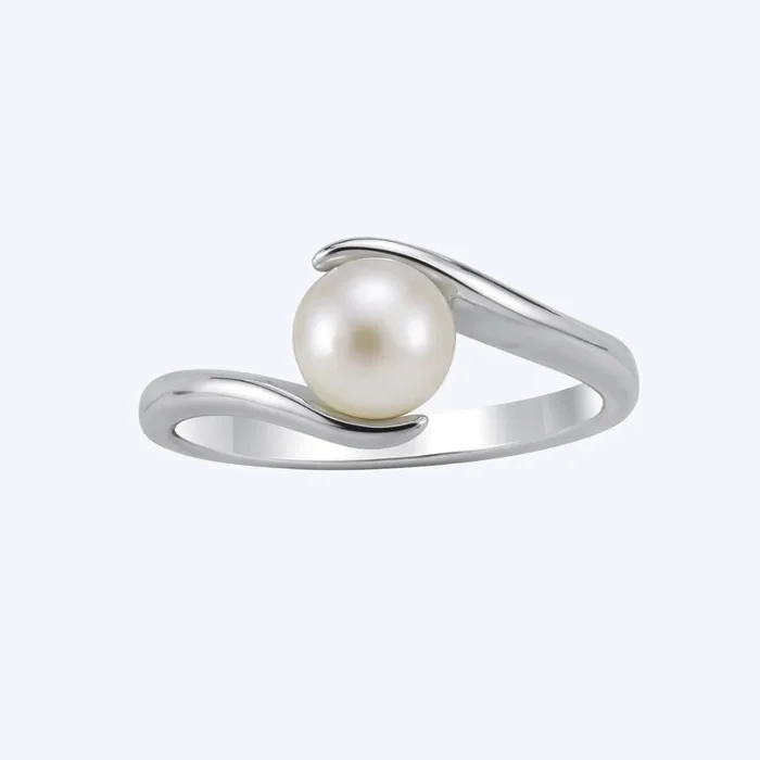 Modern Bypass Pearl Ring