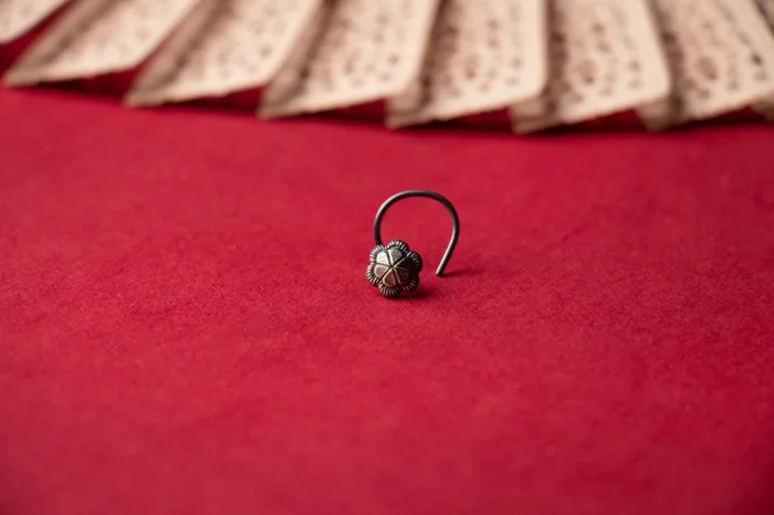 Moh Intricate Flower Nose Ring