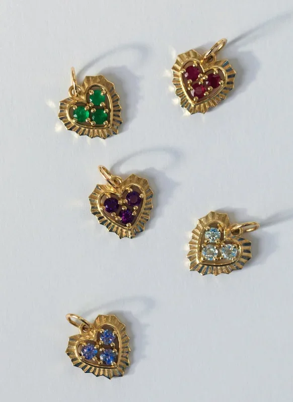 Mollie hart birthstone bedel 14k goud