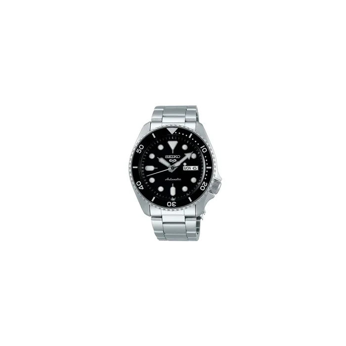 Montre Seiko 5 Sports automatique cadran noir bracelet acier 42,5 mm