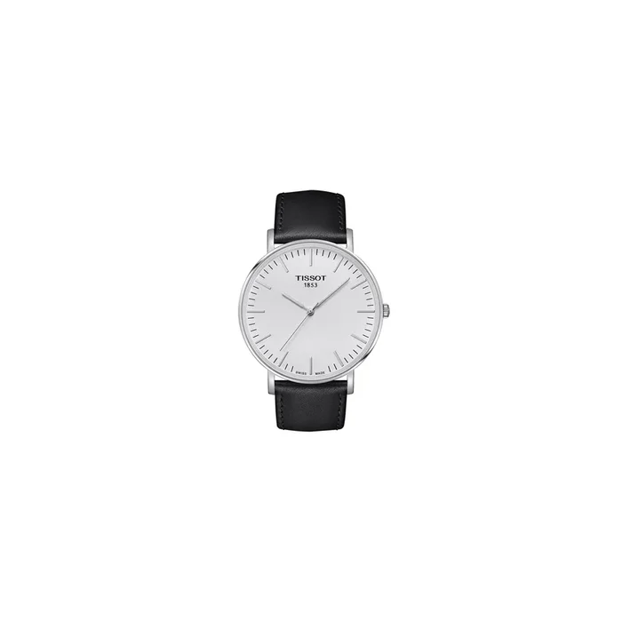 Montre Tissot Everytime Big Gent quartz acier sur cuir noir – Lepage