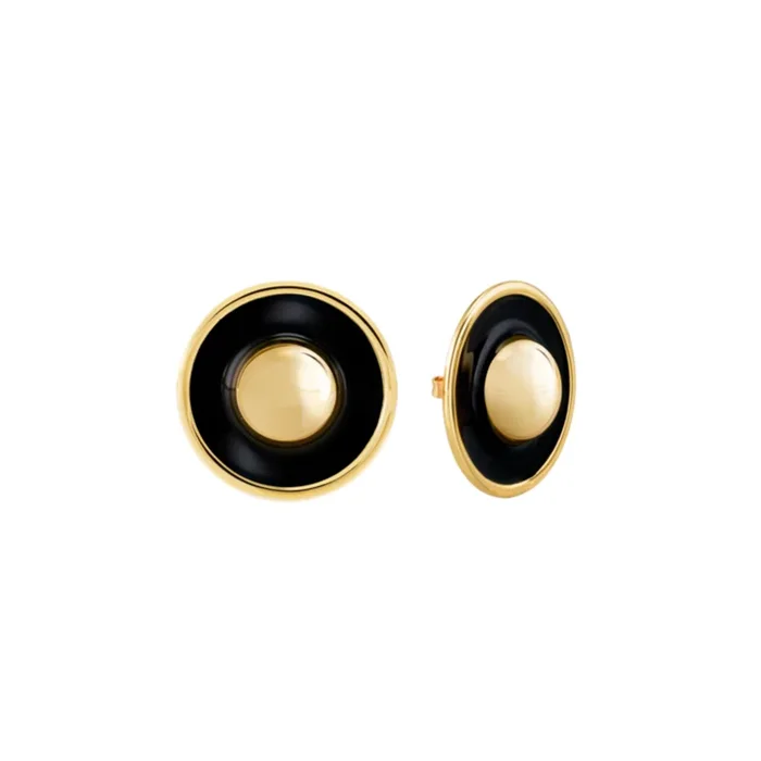 Moon Earrings – Carbon Black