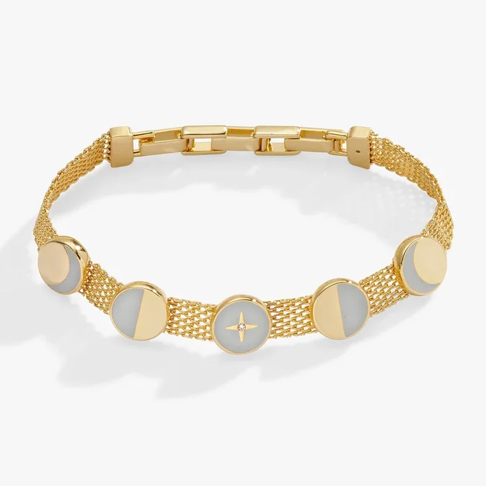 Moon Phase Mesh Chain Bracelet