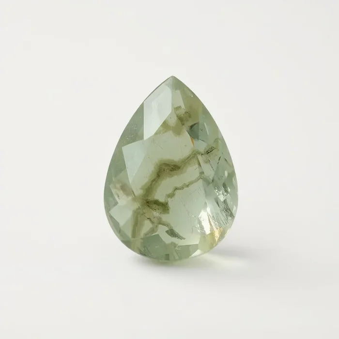 Moss Agate 1PC Small 7×9 MM Pear Faceted Green Natural Semi Precious Gems