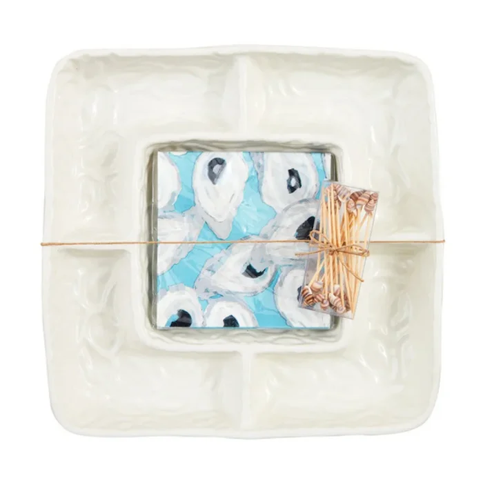 Mud Pie Oyster Section Server Set