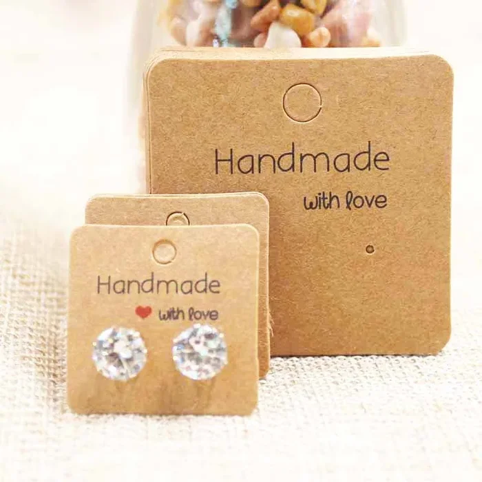 Mulit size DIY handmade jewelry earring packing card cute stud/drop earring display card 100pcs per lot