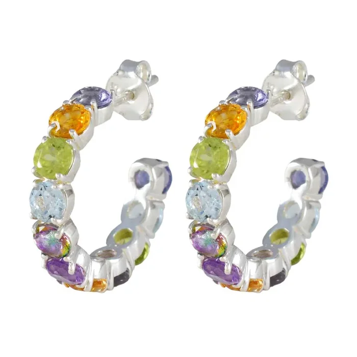 Multi American Joaquina multiple Stud multicolor Sterling Silver Earring