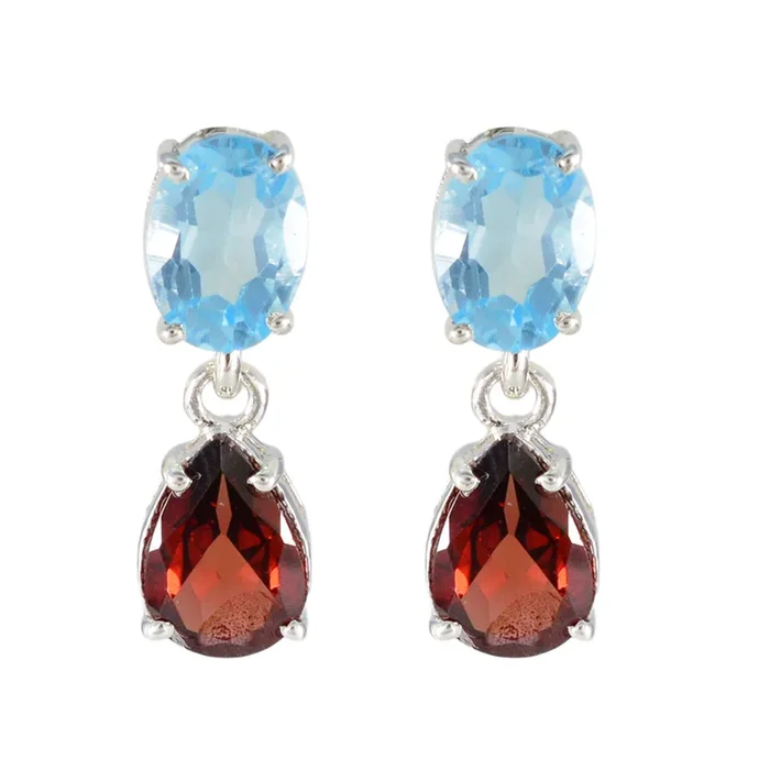 Multi American Micaela multiple Stud multicolor Sterling Silver Earring