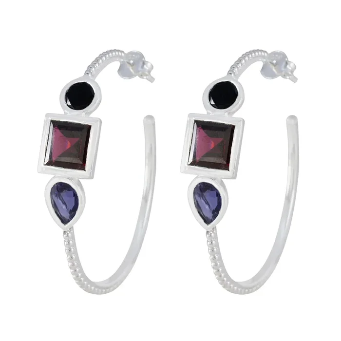 Multi Australian Haruka Trilogy Stud multicolor 925 Silver Earring