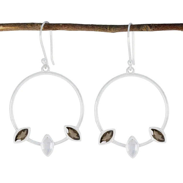 Multi Australian Mia Trilogy Dangle multicolor Silver Earring