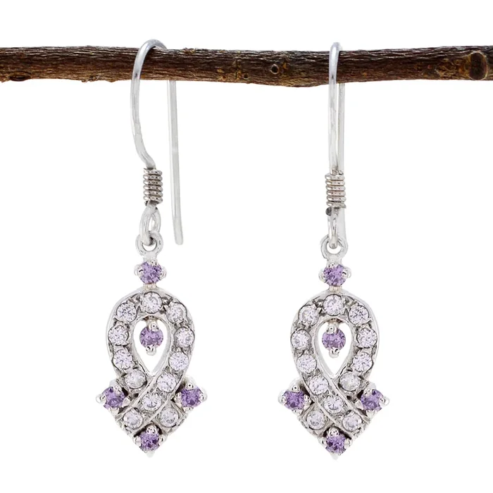 Multi CZ Australian Eva multiple Dangle multicolor 925 Silver Earring