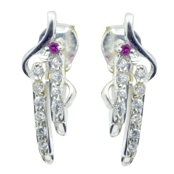 Multi CZ Egyptian Ángeles multiple Stud multicolor 925 Silver Earring