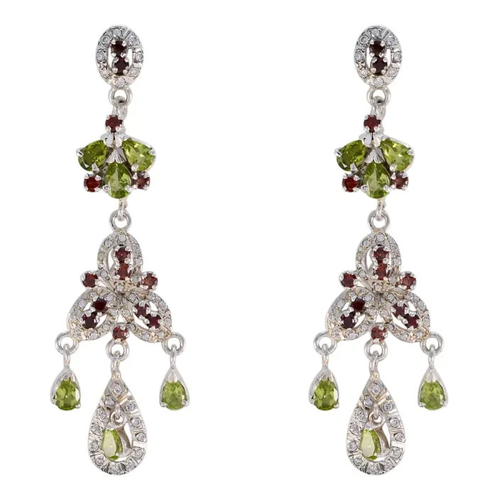 Multi Indian Ananya multiple Stud multicolor Sterling Silver Earring