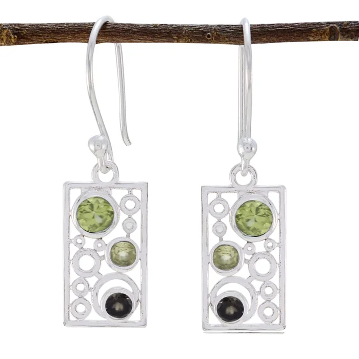 Multi Italian Aria multiple Dangle multicolor 925 Sterling Silver Earring