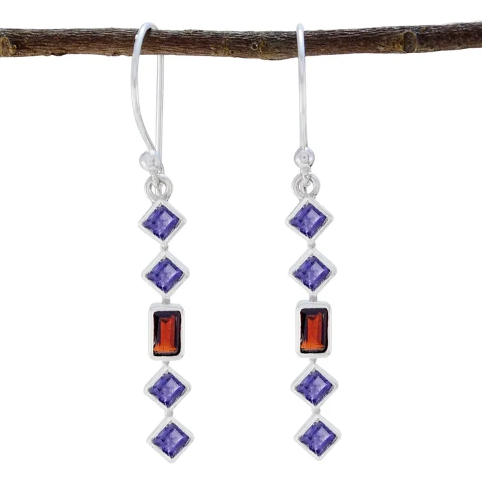Multi Latin American Ha-eun multiple Dangle multicolor 925 Sterling Silver Earring