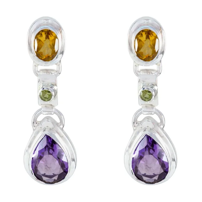 Multi Latin American Mathilde multiple Stud multicolor 925 Silver Earring