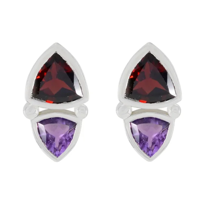 Multi Moroccan Aisha Toi et Moi Stud multicolor 925 Sterling Silver Earring