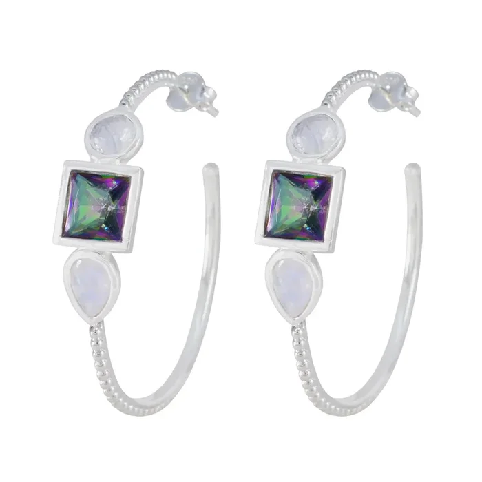 Multi Moroccan Zoe Trilogy Stud multicolor 92.5 Silver Earring