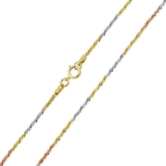 Multi Plated 925 Sterling Silver Diamond Cut Roc 025 Chain or Bracelet 1.3mm – CH261 MUL