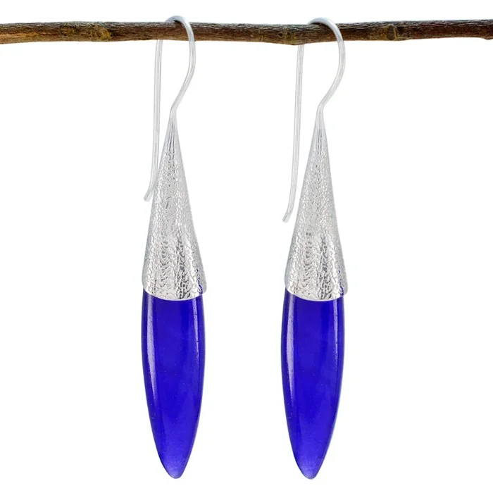 Multi Turkish Mathilde Solitaire Dangle multicolor 925 Silver Earring