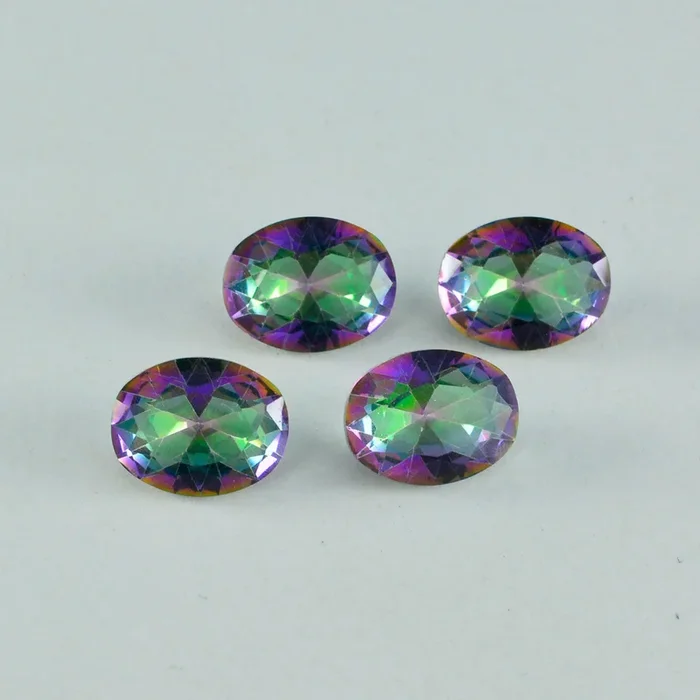 Mystic Quartz 1PC Tiny 5×7 MM Oval Faceted Multicolor Superior Semi Precious Loose Gemstone