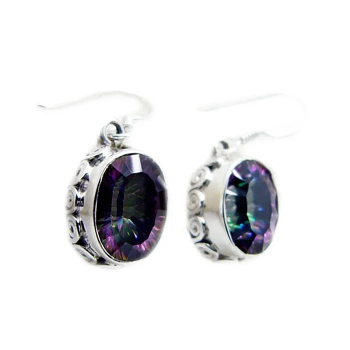 Mystic Quartz American Soo-jin multiple Dangle multicolor 925 Silver Earring