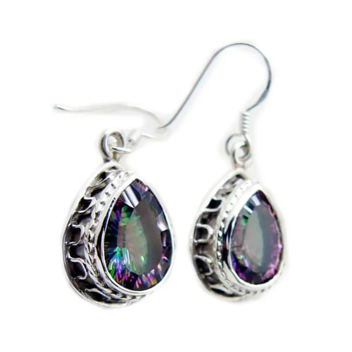 Mystic Quartz Egyptian Hana multiple Dangle multicolor 925 Sterling Silver Earring