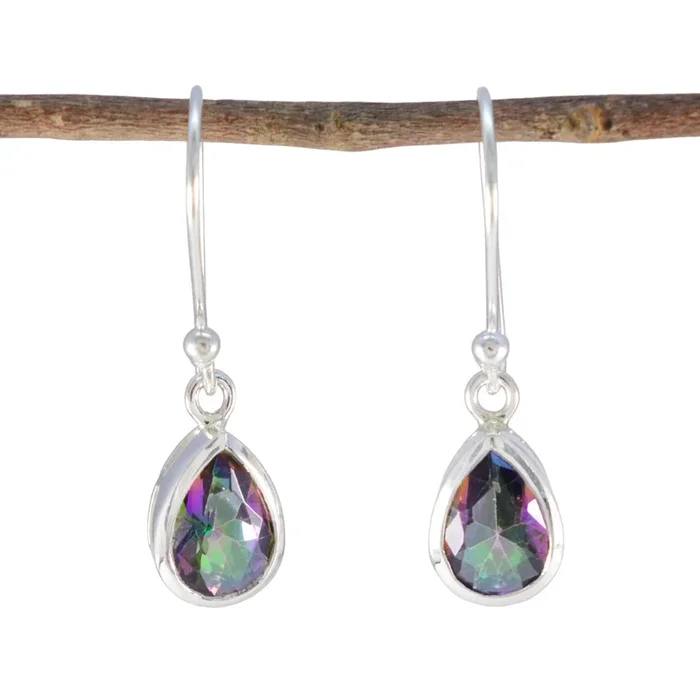 Mystic Quartz French Ha-eun Solitaire Dangle multicolor 92.5 Silver Earring