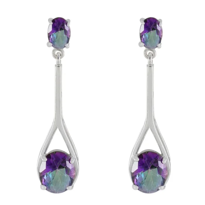 Mystic Quartz Italian Ling Toi et Moi Stud multicolor 925 Sterling Silver Earring