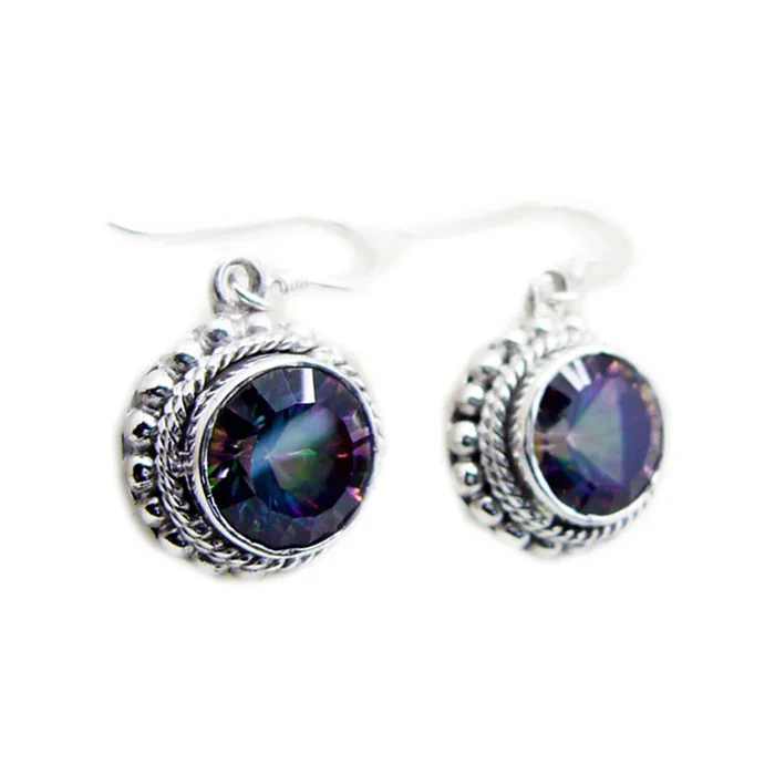 Mystic Quartz Russian Soo-jin multiple Dangle multicolor 925 Sterling Silver Earring