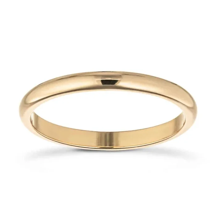 Nancy 2.00mm Dome Comfort Fit Plain Metal Band