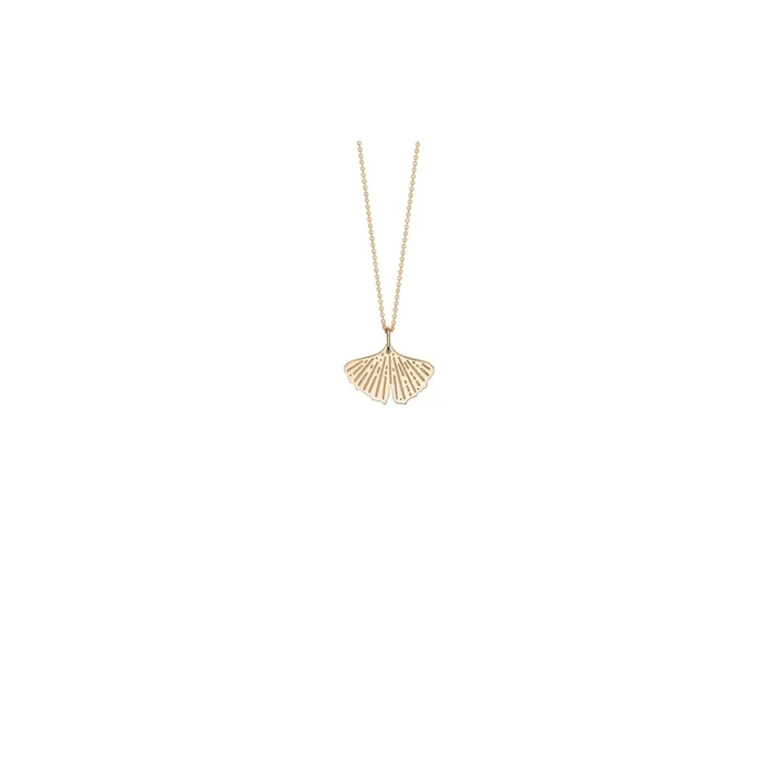 Necklace Ginette NY mini Gingko rose gold, ginette necklace – Lepage