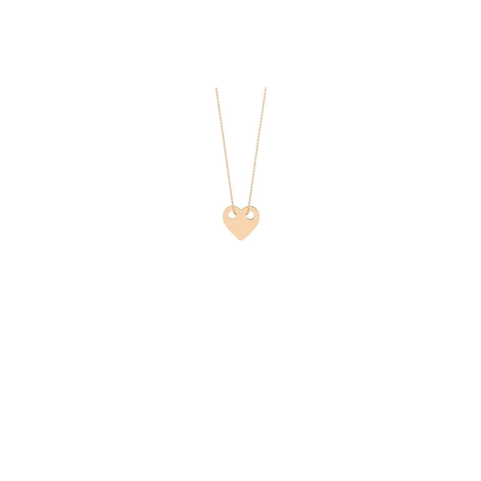Necklace Ginette NY Mini Heart in rose gold, minimalist jewelry – Lepage