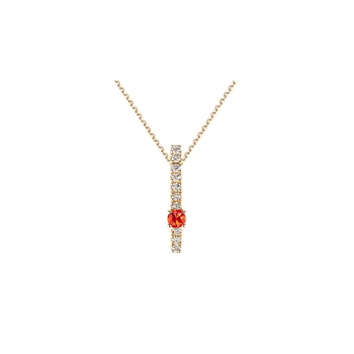 Necklace pink gold woman Wabi Sabi red sapphire diamonds GI2162RZT – Lepage