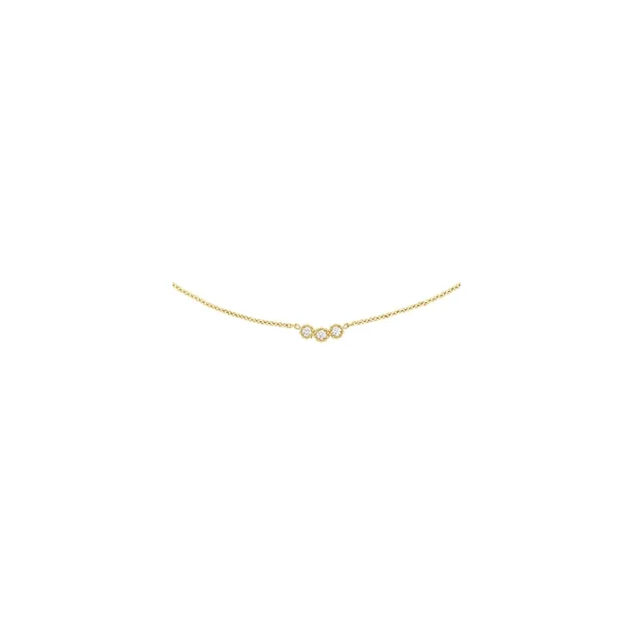 Necklace yellow gold diamonds Mimirose Dior Jewels JMRO95010 – Lepage