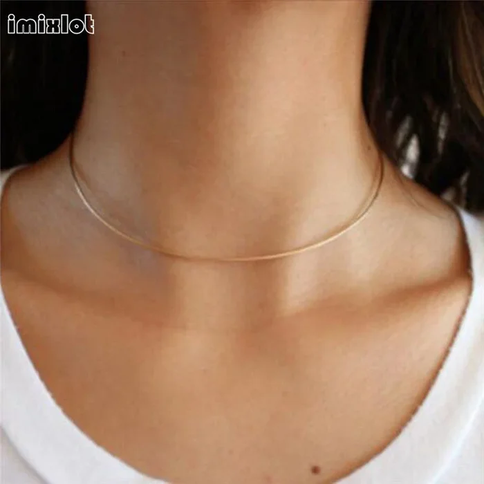 New Collier Collares Maxi Necklace Imixlot Gothic Torques Fashion Women’s Plated Collar Bib Choker Necklace Chain Jewelry