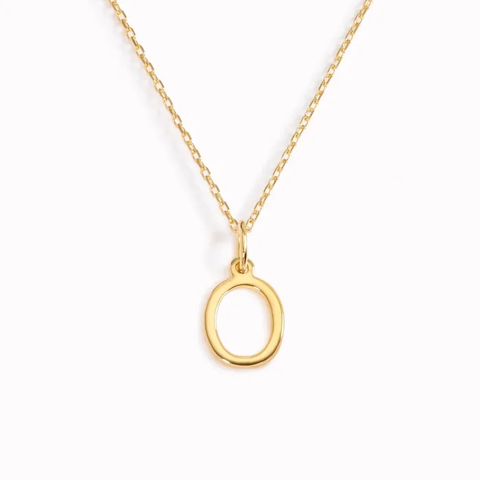 O Necklace / Gold Initial Necklace