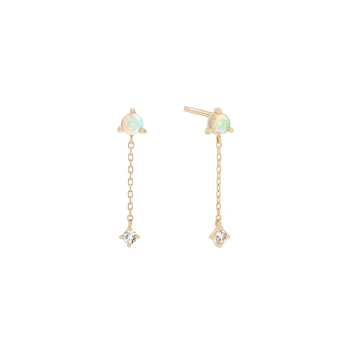 Opal Dangle Earrings 14k Gold – Engla