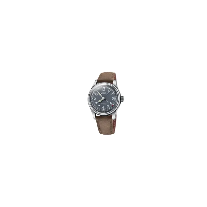 Oris Aviation Big Crown Pointer Date watch blue dial leather strap 40 mm