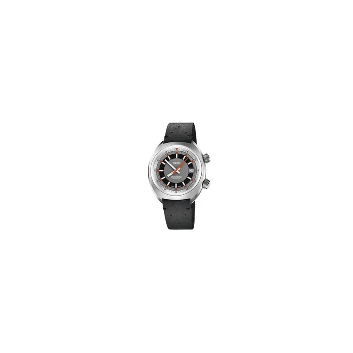 Oris Motor Sport Chronoris Date watch grey dial leather strap 39 mm