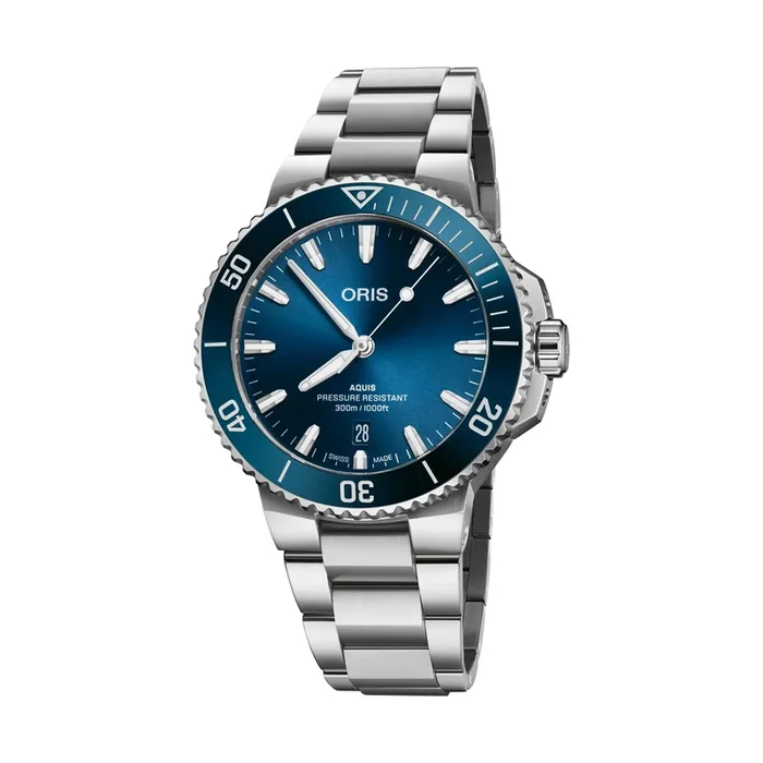 Oris Plongée Aquis Date Caliber 733 watch automatic blue steel bracelet 41,5 mm 01 733 7787 4135-07 8 22 04PEB – Lepage