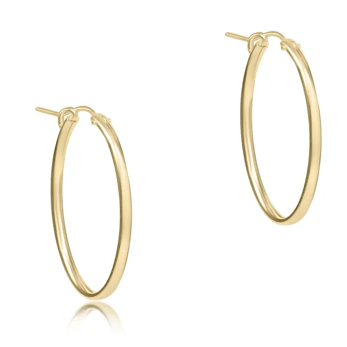 Oval Gold 1″ Hoop- Smooth
