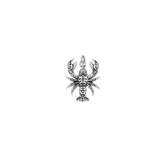 Oxidized Silver Lobster Charm