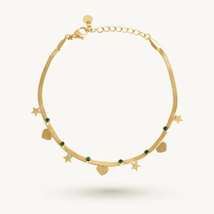 Palyful Star Heart Charm Bracelet