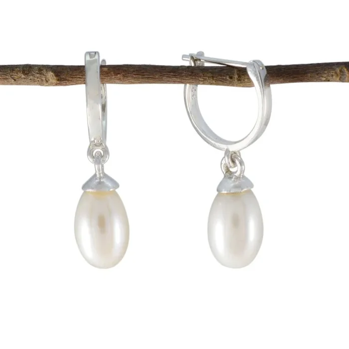 Pearl Mexican Lucia Solitaire Stud White Sterling Silver Earring