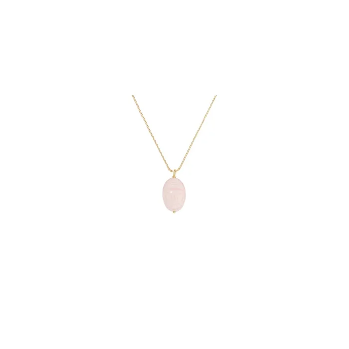 Pendant Scarabée Aurélie Bidermann yellow gold pink opal – Lepage